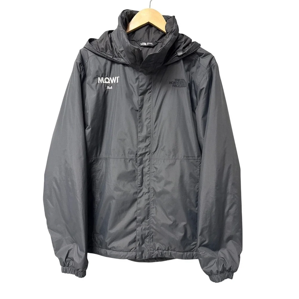 The North Face DryVent Jacket Men L Grey Hooded Rain Windbreaker Gorpcore Hiking